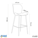 Ver imagem 5 de Banqueta Itajaí Base Fixa Várias Cores - Rivatti