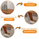 Ver imagem 3 de Mesa para Sala de Jantar Rubi 220cm Moderna Mobília Off White com Off White-cinamomo Imbuia