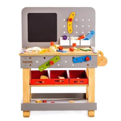 Oficina Infantil de Madeira Cinza Fabrink