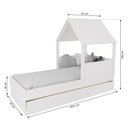 Ver imagem 2 de Bicama Casinha com Telhado Mdf Branco Mobilistore