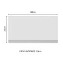 Ver imagem 3 de Armário de Cozinha Aéreo 100% MDF 60 cm 1 Porta Basculante Branco Smart Madesa