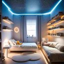 Ver imagem 2 de Céu Estrelado Led Kit Fibra Ótica Iluminação Bebê 200 Pontos