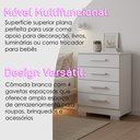 Ver imagem 4 de Cômoda Branca 4 Gavetas Alta Resistência Organização Armário Auxiliar
