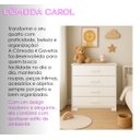 Ver imagem 2 de Cômoda Branca 4 Gavetas Alta Resistência Organização Armário Auxiliar