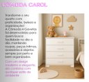Ver imagem 2 de Cômoda Branca 4 Gavetas Alta Resistência Organização Armário Auxiliar
