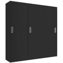 Ver imagem 1 de Guarda Roupa Lisboa Casal 3 Portas 2 Gavetas Evidencia Cor Preto