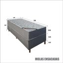 Ver imagem 6 de Colchão Solteiro Lux Molas Ensacadas + Base 088x188x66