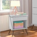 Ver mais imagens de Jogo de Quarto Infantil de Bebê Melinda Branco Roupeiro + Cômoda + Mesa de Apoio - Phoenix Baby