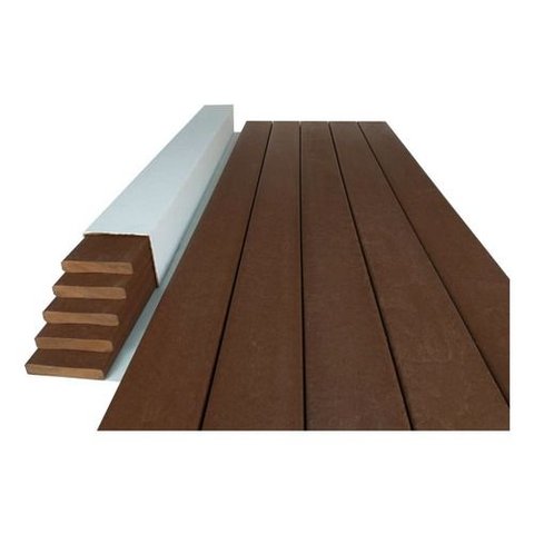 Deck de Cumaru WPC Cx. 05 Peças X 3,00 Metros - 1,5m²:Marrom