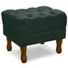Puff Puf Retro Capitone 52x44cm Suede Verde MPassos - 1