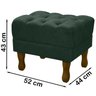 Puff Puf Retro Capitone 52x44cm Suede Verde MPassos - 3