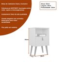 Ver imagem 4 de Mesa de Cabeceira Diana 39cm Off White - Sallar Home