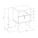 Ver imagem 3 de Mesa de Cabeceira Diana 39cm Off White - Sallar Home