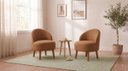 Ver imagem 1 de Kit Duas Poltronas Decor Leitura Cadeiras Estofadas Jade Terracota Liso