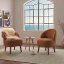 Ver imagem 3 de Kit Duas Poltronas Decor Leitura Cadeiras Estofadas Jade Terracota Liso