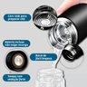 Garrafa Termica AÇO INOX com Termometro Digital 500ML LED Medidor de Temperatura Escolar Academia -  - 3