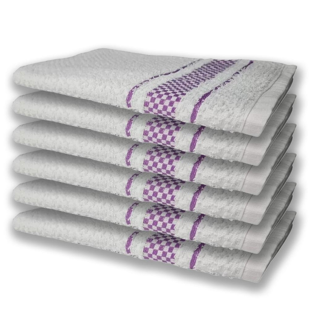 6 Panos de Prato Atoalhado Felpudo 370g/m² Premium Roxo - 5