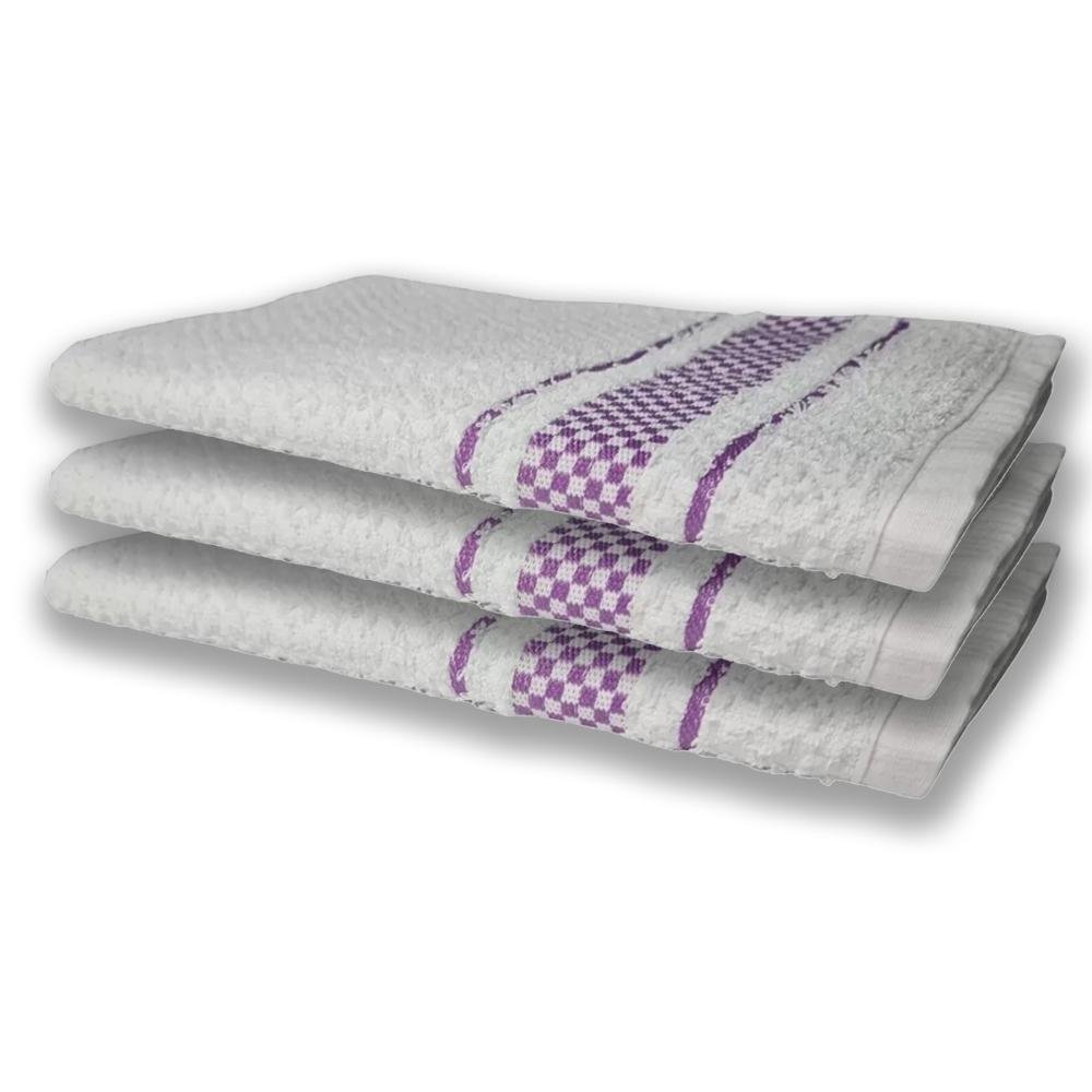 6 Panos de Prato Atoalhado Felpudo 370g/m² Premium Roxo - 2