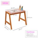 Ver mais imagens de Mesa Infantil com Banquinho Madeira Rosa Quarto Menina Estudo Brinquedo