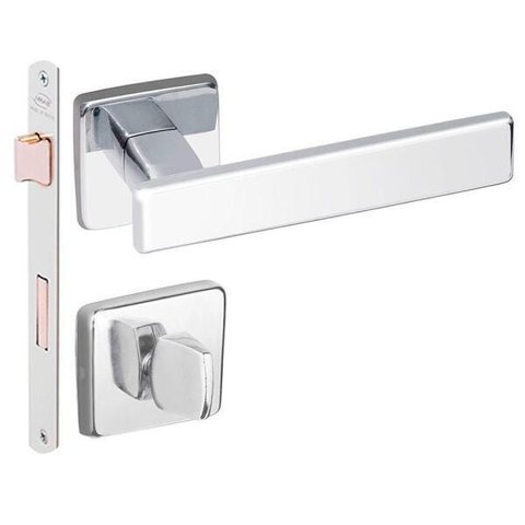 Fechadura Metro Light 55 Quadrada Banheiro Cromada C.Arr