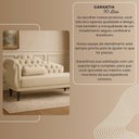 Ver imagem 3 de Sofá Recamier Divan 2 Lugares 150cm Bege Veludo Capitonê Pés Luis Xv Divani