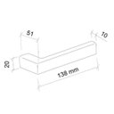 Ver imagem 2 de Fechadura Hato 2 Quadrada Banheiro Inox Polido C.Arr