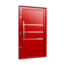 Ver imagem 1 de Porta Pivotante Alumínio Lambril Evolution c/Pux.e.Elite Vermelho 240x150 Brimak