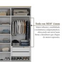Ver imagem 6 de Guarda-Roupa Casal 100% MDF 6 Portas Brescia Branco