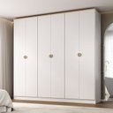 Ver imagem 1 de Guarda-Roupa Casal 100% MDF 6 Portas Brescia Branco