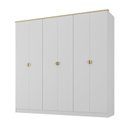 Ver imagem 2 de Guarda-Roupa Casal 100% MDF 6 Portas Brescia Branco