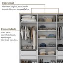 Ver imagem 5 de Guarda-Roupa Casal 100% MDF 6 Portas Brescia Branco