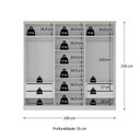 Ver imagem 3 de Guarda-Roupa Casal 100% MDF 6 Portas Brescia Branco