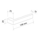 Ver imagem 2 de Fechadura Hato 2 Quadrada Externa Inox Polido C.Reto