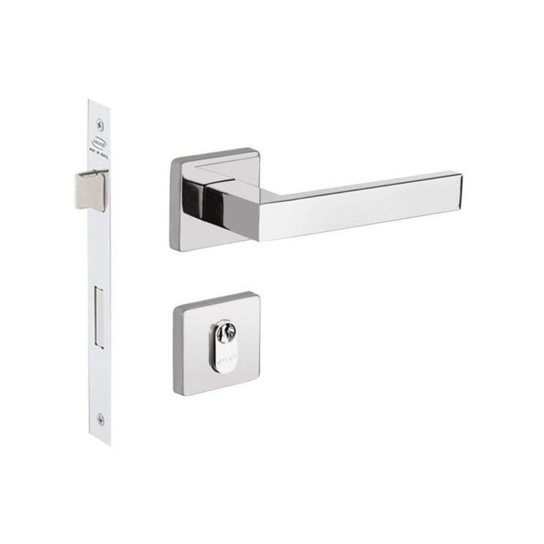 Fechadura Hato 2 Quadrada Externa Inox Polido C.Reto Fechadura Hato 2 Quadrada Externa Inox Polido C.Reto