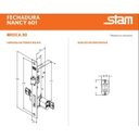 Ver imagem 1 de Fechadura Stam 601 Perfil Rolete Pivotante Porta Aluminio