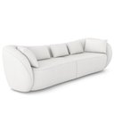 Ver imagem 1 de Sofá 3 Lugares para Sala Living Orgânico 212cm Eça P08 Bouclê Branco - Lyam Decor