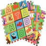 Kit Tapete Educativo 60x60cm Infantil Eva Alfabeto Tatame Bebe Montavel com 4 Placas - 2