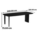 Ver imagem 3 de Mesa de Jantar Pulsare 200cm Base Tripla Tampo Madeira Retangular Eucalipto Cedro Ozki