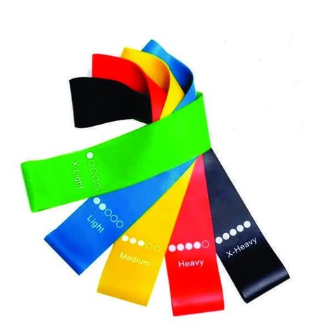 Kit 5 Mini Band Faixas Elásticas Treino Crossfit Pilates