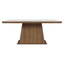 Ver imagem 3 de Mesa de Jantar 5364J32MO 6 Lugares Retangular MDF Rustic Branco Madesa 160cm