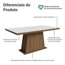 Ver imagem 4 de Mesa de Jantar 5364J32MO 6 Lugares Retangular MDF Rustic Branco Madesa 160cm