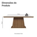 Ver imagem 7 de Mesa de Jantar 5364J32MO 6 Lugares Retangular MDF Rustic Branco Madesa 160cm
