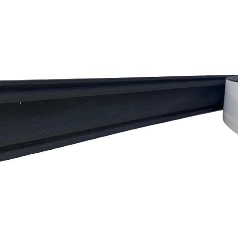 Moldura Rodameio Eva Autocolante Flexível Terra 5cmx8mm 15 Metros - Preto