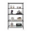 Ver imagem 3 de Estante de Aço Preto 5 Prateleiras Rack com Rodinhas