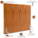 Ver imagem 4 de Cabeceira Cama Box Casal King 195 Cm Aurora W01 Couríssimo Canela - Lyam Decor