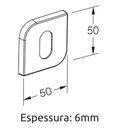 Ver imagem 3 de Fechadura Roseta Design Externa 40mm Cromado 735e11955cr 3f