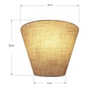 Ver imagem 5 de Arandela Retro Cone Vivare Md-2001 Cúpula em Tecido 25-26x13cm - Bivolt Rustico-bege 127-220v