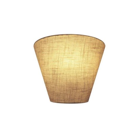 Arandela Retro Cone Vivare Md-2001 Cúpula em Tecido 25-26x13cm - Bivolt Rustico-bege 127-220v