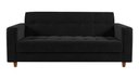 Ver imagem 2 de Kit Sofá 3 Lugares + Poltrona Verona - Suede - Preto