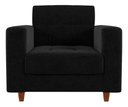 Ver imagem 3 de Kit Sofá 3 Lugares + Poltrona Verona - Suede - Preto